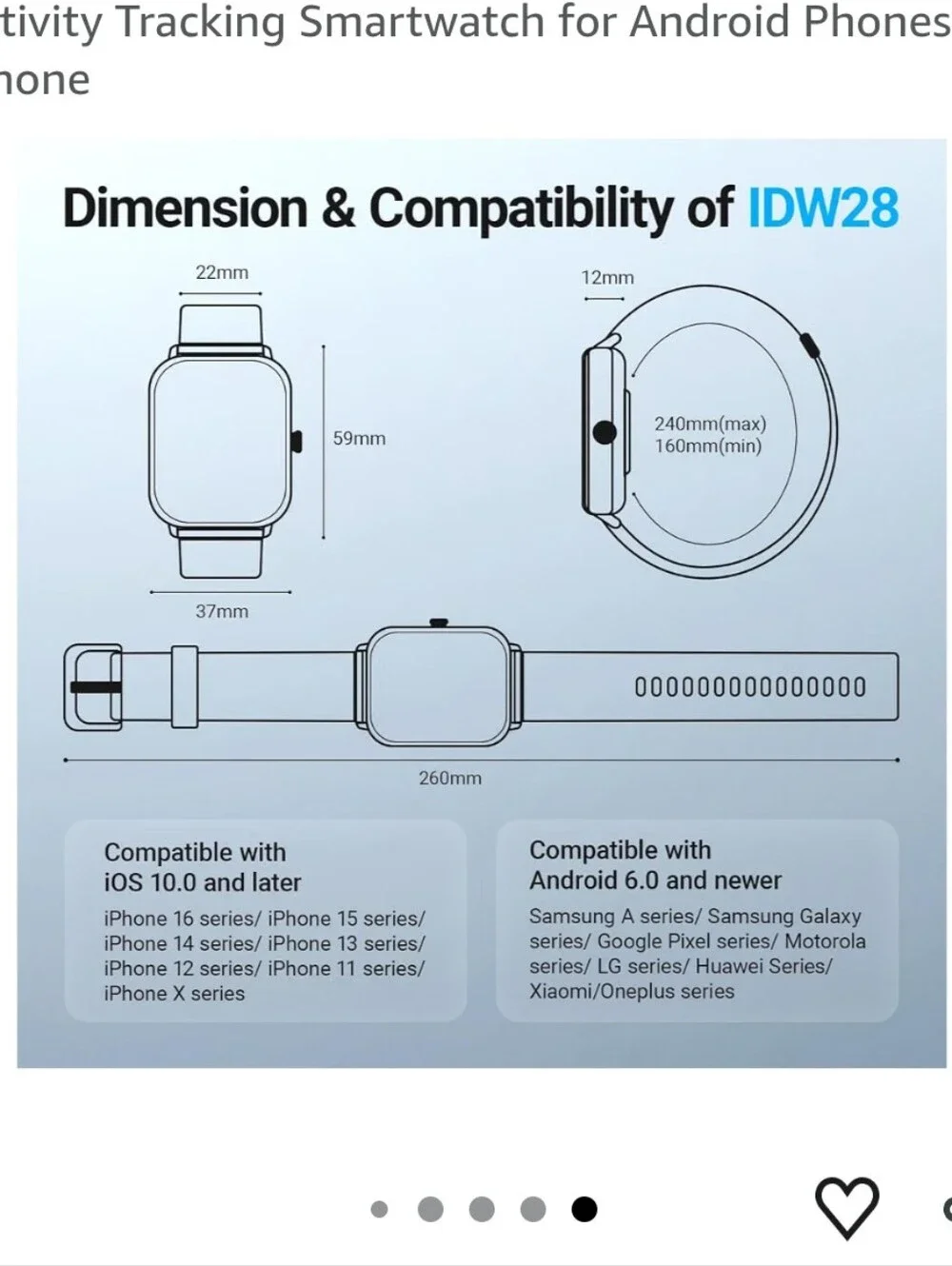 BNIB Silver Smartwatch with Mesh Band - 1.85